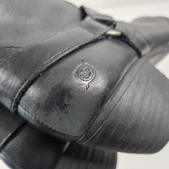 Born Women's Leather Chelsea Ankle Boots Bootie Black Size 8.5M Heels - Picture 6 of 11